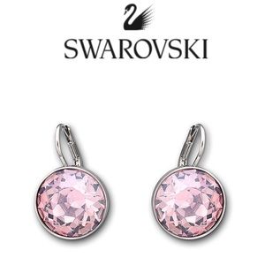 SWAROVSKI BELLA PIERCED EARRINGS, PINK
